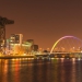 Arc Bridge and Landmark Crane on the River Clyde, Glasgow